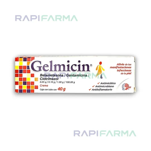 GELMICIN Crema Triple Antibiótico – Betametasona, Gentamicina y Clotrimazol (40 g)